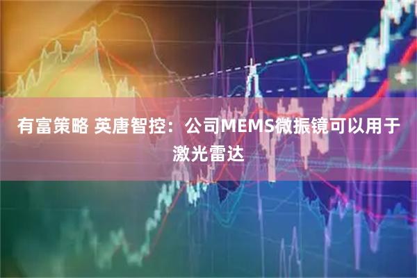 有富策略 英唐智控：公司MEMS微振镜可以用于激光雷达