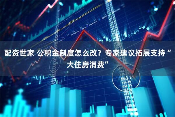 配资世家 公积金制度怎么改？专家建议拓展支持“大住房消费”