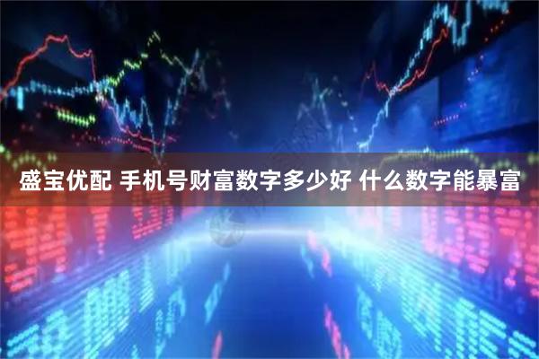 盛宝优配 手机号财富数字多少好 什么数字能暴富